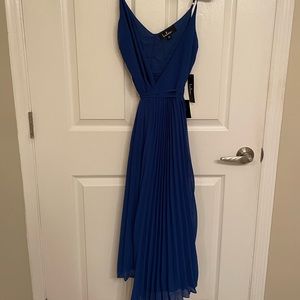 Lulus Blue Midi Wrap Dress